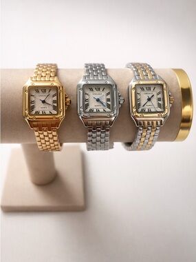 Classic Square Women's Watch - Gold, Silver, Two-Tone
